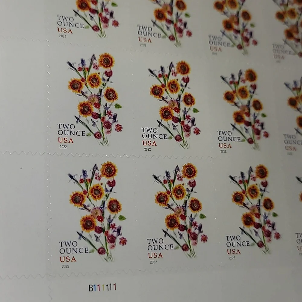 100 Sunflower‎ Bouquet Forever 2 Ounce Postage Stamps USPS Wedding Invitations